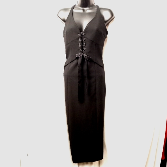 CINQ A SEPT Demia Sleeveless Bustier Ponte Midi Dress - Picture 2 of 7